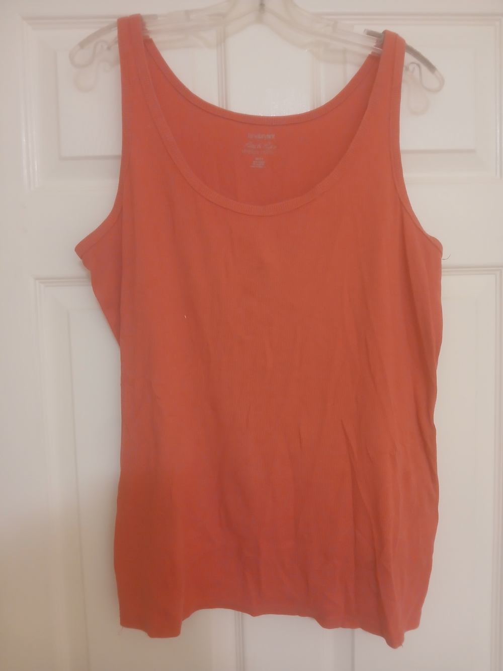 Lane Bryant Coral Scoop Neck Tank Top